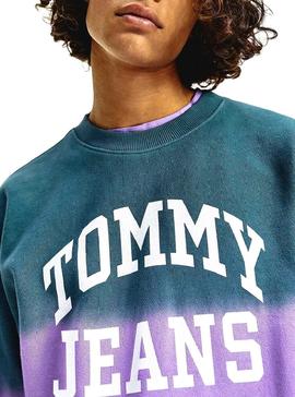 Sudadera Tommy Jeans Colorblock Tie Dye Hombre