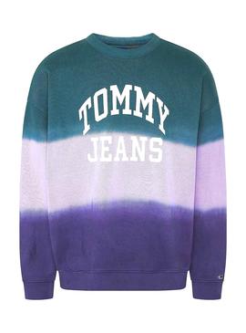 Sudadera Tommy Jeans Colorblock Tie Dye Hombre