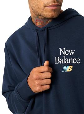 Sudadera NB Essentials Celebrate Hoodie Azul 