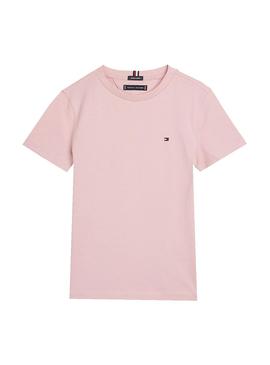 Camiseta Tommy Hilfiger Essential Rosa para Niño