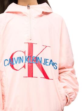Cortavientos Calvin Klein Packable Rosa Niña