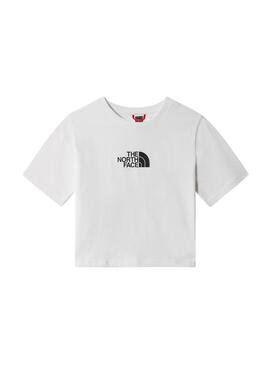 Camiseta The North Face Graphic Crop Blanca Niña