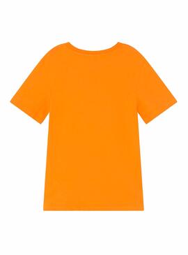 Camiseta Calvin Klein Monogram Logo Naranja Kids