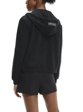 Sudadera Calvin Klein Cremallera Negra para Mujer