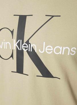 Camiseta Calvin Klein Seasonal Monogram Beige