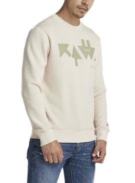 Sudadera G-Star Arrow Beige para Hombre