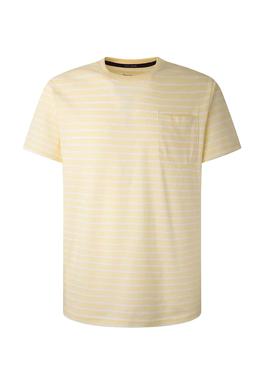 Camiseta Pepe Jeans Adone Rayas Amarilla Hombre