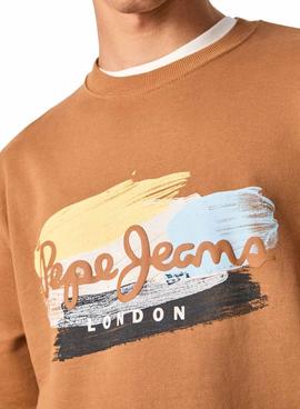 Sudadera Pepe Jeans Dawson Marron para Hombre