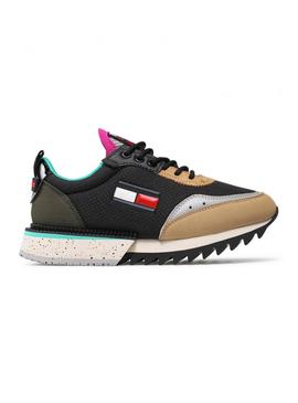 Zapatillas Tommy Jeans Cleat Negro para Mujer