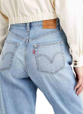 Pantalon Vaquero Levis High Loose Taper Azul Mujer