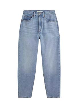 Pantalon Vaquero Levis High Loose Taper Azul Mujer