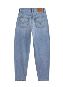 Pantalon Vaquero Levis High Loose Taper Azul Mujer