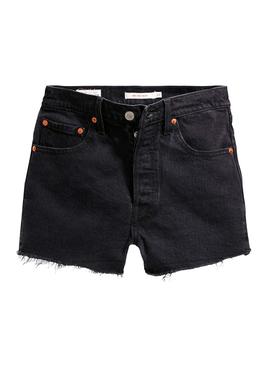 Short Levis Ribcage Negro para Mujer