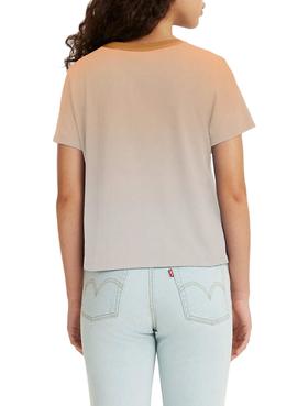 Camiseta Levis Jordie Degradada Naranja Mujer