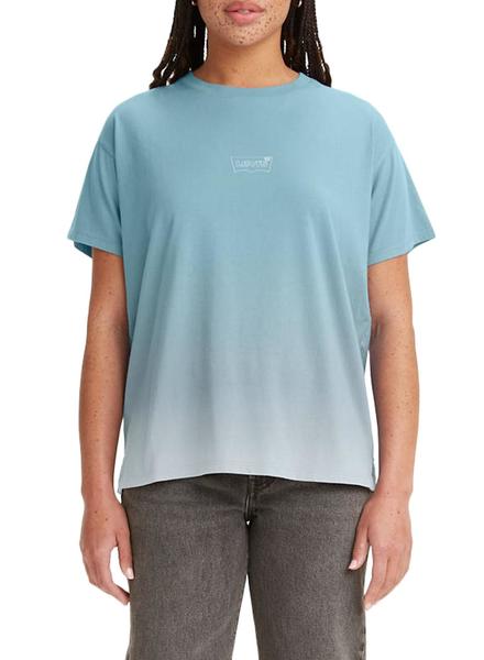 Camiseta Levis Degradada Azul para Mujer