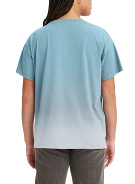 Camiseta Levis Jordie Degradada Azul para Mujer