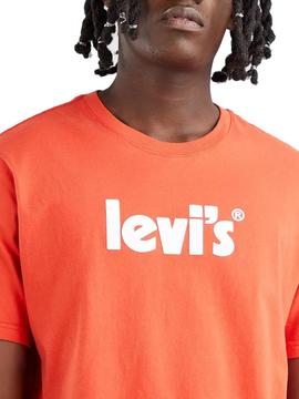 Camiseta Levis Relaxed Naranja para Hombre