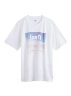Camiseta Levis Relaxed California Blanca Hombre