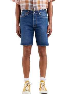 Bermuda Vaquera Levis 501 Hemmed Azul para Hombre