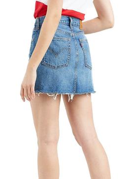 Falda Levis Deconstructed Azul Mujer