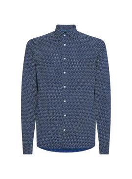 Camisa Tommy Hilfiger Estampada Slim Marino Hombre