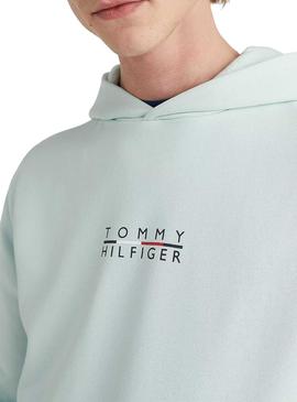 Sudadera Tommy Hilfiger Square Logo Verde Hombre