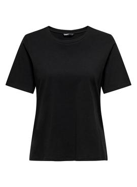 Camiseta Only Unicolor New Negra para Mujer