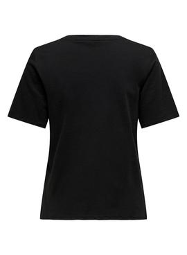 Camiseta Only Unicolor New Negra para Mujer