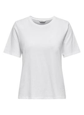 Camiseta Only Unicolor New Blanca para Mujer