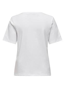 Camiseta Only Unicolor New Blanca para Mujer