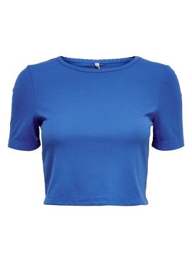 Top Only Emra Cropped Azul para Mujer