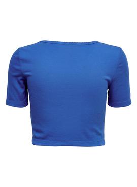 Top Only Emra Cropped Azul para Mujer