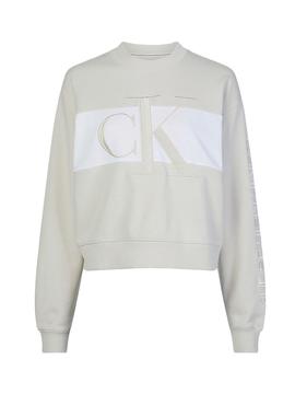 Sudadera Calvin Klein Blocking Camel para Mujer