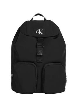 Mochila Calvin Klein City Solapa Negra para Mujer