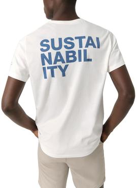 Camiseta Ecoalf Sustainability Blanca para Hombre