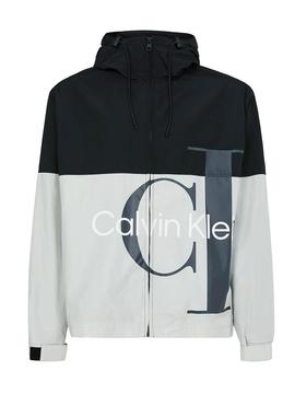 Cortavientos Calvin Klein Bold Logo Gris Hombre