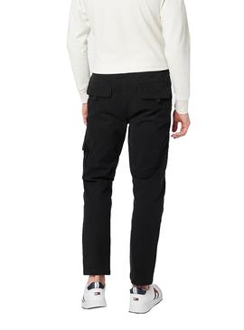 Pantalon Tommy Jeans Dobby Cargo Negro para Hombre