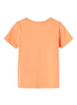 Camiseta Name It Friss Mensaje Naranja para Niño