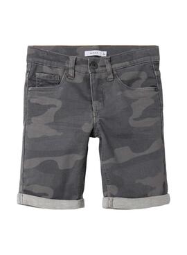 Bermuda Vaquera Name It Theo Tayson Camo Gris Niño