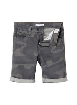 Bermuda Vaquera Name It Theo Tayson Camo Gris Niño