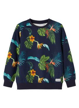 Sudadera Name It Fotobias Tropical Marino Niño