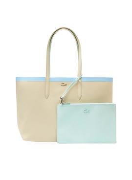 Bolso Lacoste NF3613AS Reversible Beige Azul Mujer
