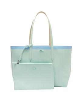 Bolso Lacoste NF3613AS Reversible Beige Azul Mujer