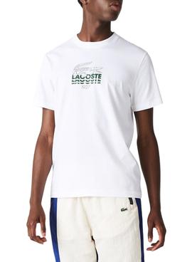 Camiseta Lacoste TH1228 Blanca para Hombre