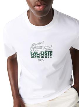 Camiseta Lacoste TH1228 Blanca para Hombre