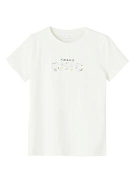 Camiseta Name It Fyne Chic Blanca para Niña