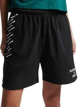 Short Superdry Code Core Sport Negro para Mujer