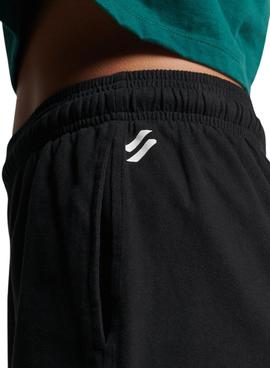 Short Superdry Code Core Sport Negro para Mujer