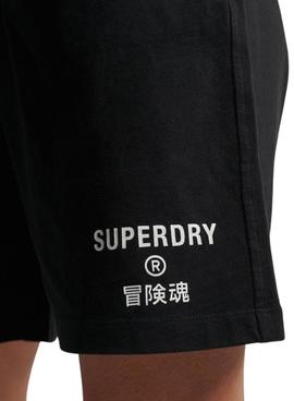 Short Superdry Code Core Sport Negro para Mujer