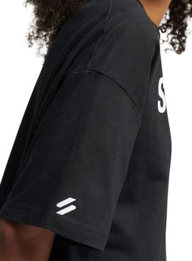 Camiseta Superdry Code Core Sport Negra para Mujer